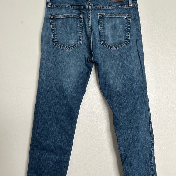 Tommy Hilfiger Blue Straight-Leg Jeans with Lived-In Look - Picture 3 of 6